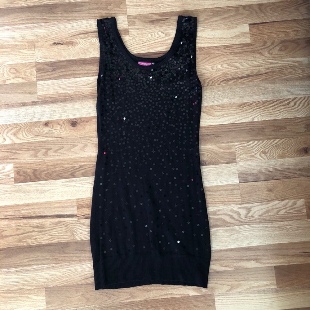 Black Sequin BodyCon Dress